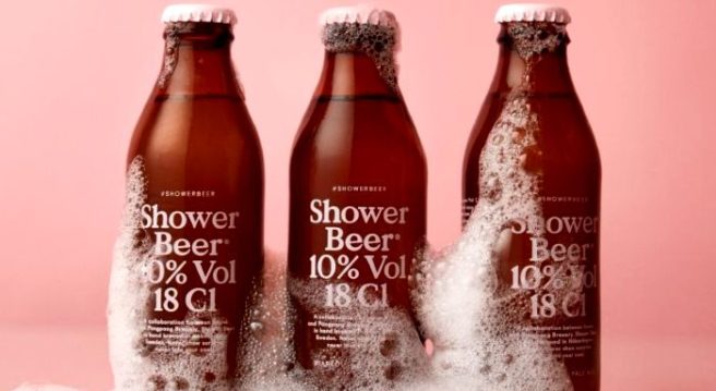Shower BEER…?! We don’t know whether to love it or think it’s weird
