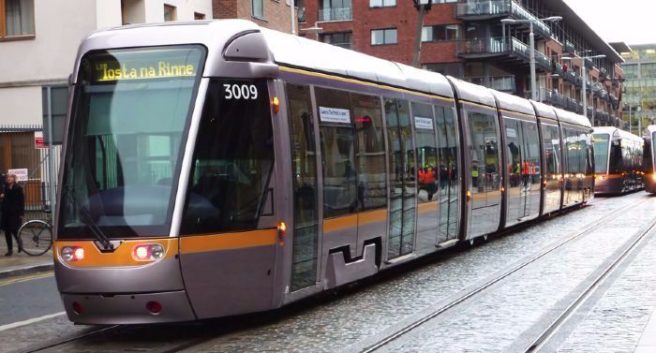 A woman has died this morning after being struck by the Luas tram