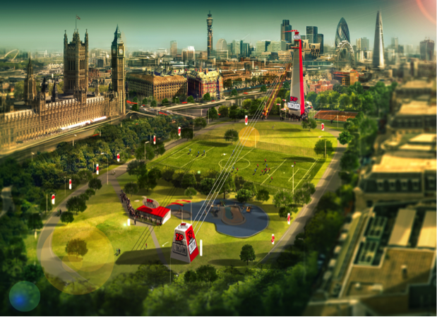London is about to play host to the world’s fastest city center zip line