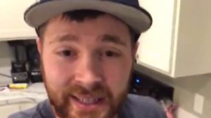 This guy tried to photobomb this wife’s video…and snotted himself