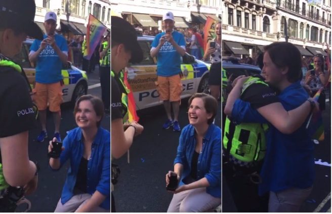 She said YES! This policewoman got a proposal at London Pride