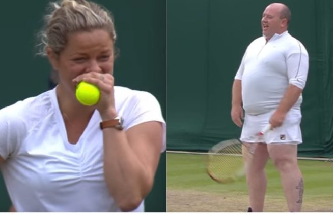 Tennis fan invited on court after shouting advice at female players